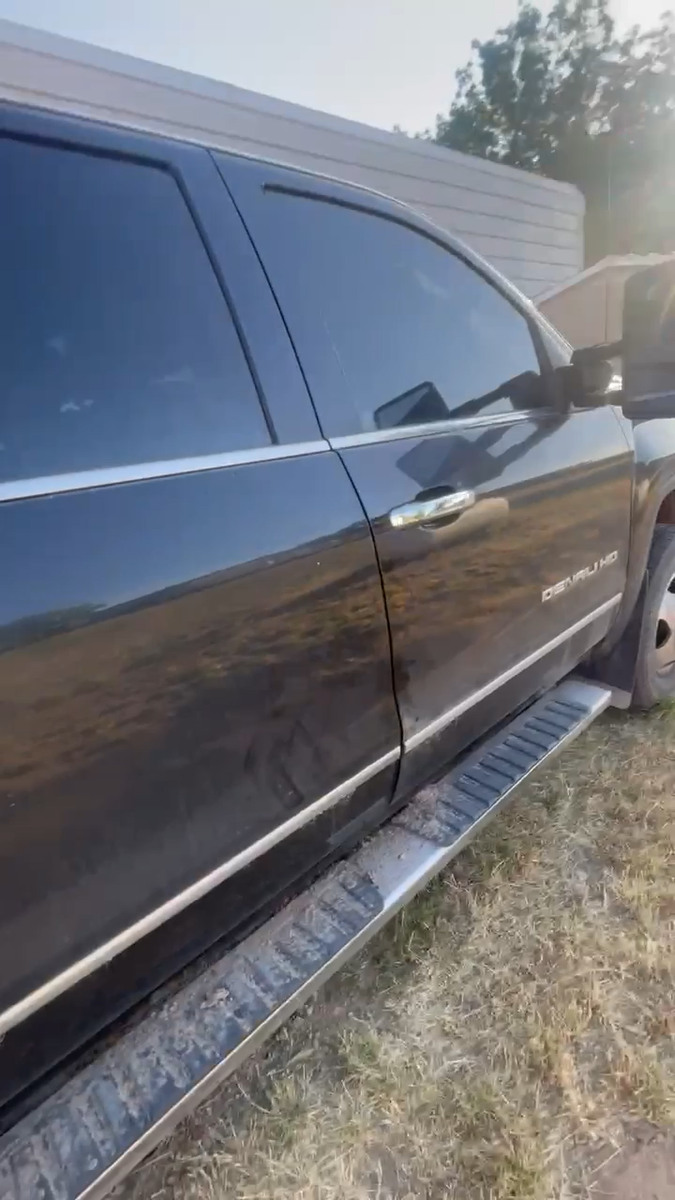 Polish process video poster showing black truck paint